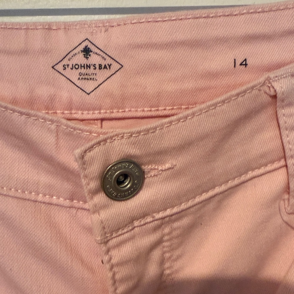 St. John’s Bay Skinny Leg Jeans Pink Size 14 - Picture 2 of 6
